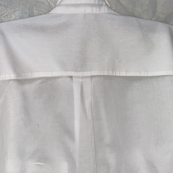 STRADIVARIUS WHITE COTTON BUTTON DOWN TUNIC SZ M - Picture 8 of 12